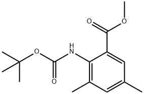 Methyl 2-(tert-butoxycarbonylamino)-3,5-dimethylbenzoate结构式