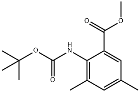 Methyl 2-(tert-butoxycarbonylamino)-3,5-dimethylbenzoate Structure