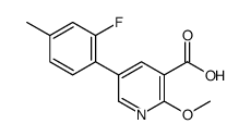 5-(2-fluoro-4-methylphenyl)-2-methoxypyridine-3-carboxylic acid Structure