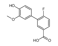 4-fluoro-3-(4-hydroxy-3-methoxyphenyl)benzoic acid Structure