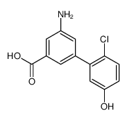3-amino-5-(2-chloro-5-hydroxyphenyl)benzoic acid结构式