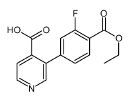 3-(4-ethoxycarbonyl-3-fluorophenyl)pyridine-4-carboxylic acid Structure