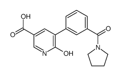 6-oxo-5-[3-(pyrrolidine-1-carbonyl)phenyl]-1H-pyridine-3-carboxylic acid Structure