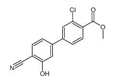 methyl 2-chloro-4-(4-cyano-3-hydroxyphenyl)benzoate结构式