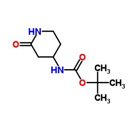 N-(2-氧代哌啶-4-基)氨基甲酸叔丁酯结构式