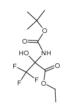 Ethyl 2-tert-butoxycarbonylamino-2-hydroxy-3,3,3-trifluoropropionate Structure