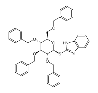 benzimidazol-2-yl 2,3,4,6-tetra-O-benzyl-1-thio-β-D-glucopyranoside结构式