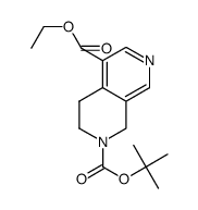 2-tert-butyl 5-ethyl 3,4-dihydro-2,7-naphthyridine-2,5(1H)-dicarboxylate Structure