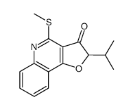 2-isopropyl-4-methylmercapto-3(2H)-oxofuro(3,2-e)quinoline结构式