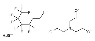 2-[bis(2-oxidoethyl)amino]ethanolate,1,1,1,2,2,3,3,4,4-nonafluoro-6-iodohexane,silicon(4+)结构式