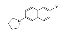 6-bromo-2-(pyrrolidino)naphthalene结构式