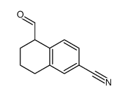 5-formyl-5,6,7,8-tetrahydronaphthalene-2-carbonitrile结构式