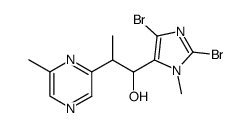 2-(6-methyl-2-pyrazinyl)-1-(2,4-dibromo-1-methyl-5-imidazolyl)propan-1-ol Structure