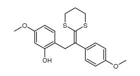 2-(2-(1,3-dithian-2-ylidene)-2-(4-methoxyphenyl)ethyl)-5-methoxyphenol Structure