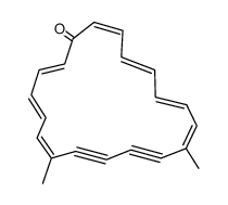 (2Z,4E,6E,8Z,14Z,16E,18E)-9,14-Dimethyl-cyclononadeca-2,4,6,8,14,16,18-heptaene-10,12-diynone结构式