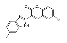 6-bromo-3-(6-methyl-1H-benzimidazol-2-yl)chromen-2-one结构式