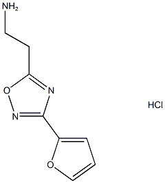 2-(3-(呋喃-2-基)-1,2,4-噁二唑-5-基)乙-1-胺盐酸盐结构式