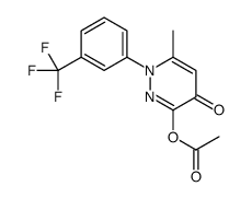[6-methyl-4-oxo-1-[3-(trifluoromethyl)phenyl]pyridazin-3-yl] acetate结构式