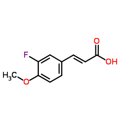 (2E)-3-(3-Fluoro-4-methoxyphenyl)acrylic acid结构式