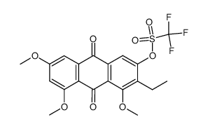 3-ethyl-4,5,7-trimethoxy-9,10-dioxo-9,10-dihydroanthracen-2-yl trifluoromethanesulfonate Structure