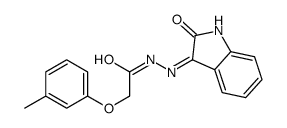2-(3-methylphenoxy)-N'-(2-oxoindol-3-yl)acetohydrazide Structure