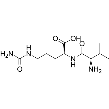 (S)-2-((S)-2-amino-3-methylbutanamido)-5-ureidopentanoic acid Structure