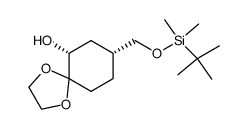 (6R,8R)-8-<(tert-Butyldimethylsiloxy)methyl>-1,4-dioxaspiro<4.5>decan-6-ol结构式