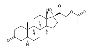 21-acetoxy-17α-hydroxy-5α-pregnane-3,20-dione Structure