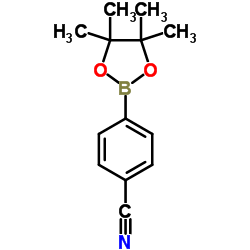 4-(4,4,5,5-tetramethyl-1,3,2-dioxaborolan-2-yl)benzonitrile Structure