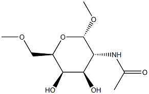 Methyl 2-(acetylamino)-6-O-methyl-2-deoxy-α-D-galactopyranoside structure