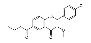 6-butyryl-2-(4-chlorophenyl)-3-methoxy-4H-chromen-4-one结构式