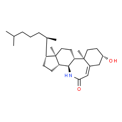 3β-Hydroxy-7a-aza-B-homocholest-5-en-7-one结构式