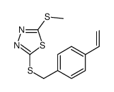 2-[(4-ethenylphenyl)methylsulfanyl]-5-methylsulfanyl-1,3,4-thiadiazole Structure