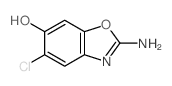 2-AMINO-5-CHLORO-6-HYDROXYBENZOX-AZOLE结构式