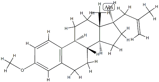 3-Methoxy-17β-(2-methylallyl)estra-1,3,5(10)-trien-17α-ol Structure