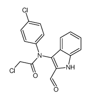 2-chloro-N-(4-chlorophenyl)-N-(2-formyl-1H-indol-3-yl)acetamide Structure