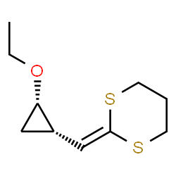 1,3-Dithiane,2-[(2-ethoxycyclopropyl)methylene]-,cis-(9CI) structure