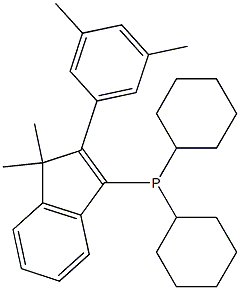 dicyclohexyl[2-(3,5-dimethylphenyl)-1,1-dimethyl-1H-inden-3-yl]Phosphine结构式