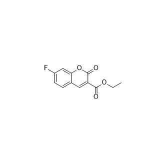 Ethyl7-fluoro-2-oxo-2H-chromene-3-carboxylate Structure