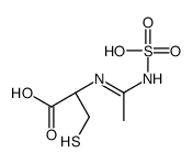 (2R)-3-sulfanyl-2-[1-(sulfoamino)ethylideneamino]propanoic acid结构式