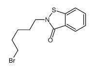 2-(5-bromopentyl)-1,2-benzothiazol-3-one结构式