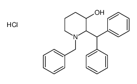 3-Piperidinol, 1-benzyl-2-(diphenylmethyl)-, hydrochloride结构式