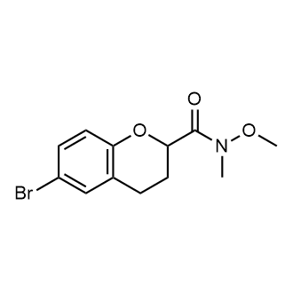 6-bromo-N-methoxy-N-methylchroman-2-carboxamide Structure