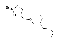 5-(2-ethylhexoxymethyl)-1,3-oxathiolane-2-thione Structure