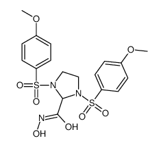 N-hydroxy-1,3-bis[(4-methoxyphenyl)sulfonyl]imidazolidine-2-carboxamide结构式