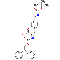 fmoc-d, l-phe(4-ch2nh-boc) Structure