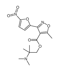 [2-(dimethylamino)-2-methylpropyl] 5-methyl-3-(5-nitrofuran-2-yl)-1,2-oxazole-4-carboxylate结构式