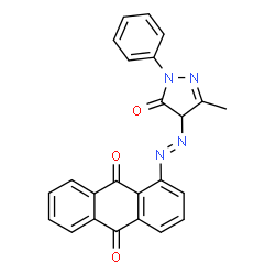 1-[(3-methyl-5-oxo-1-phenyl-2-pyrazolin-4-yl)azo]anthraquinone结构式