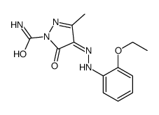 4-[2-(o-Ethoxyphenyl)hydrazono]-3-methyl-5-oxo-2-pyrazoline-1-carboxamide Structure