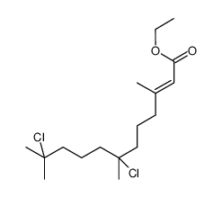 7,11-dichloro-2-ene farnesoic acid ethyl ester Structure